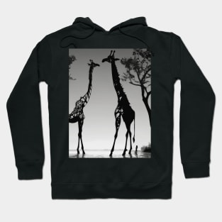 Girrafe Shadow Silhouette Anime Style Collection No. 153 Hoodie